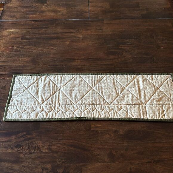 Vintage Fall FEEDSACK‎ Patchwork Quilted Autumn Table cloth Runner 30” L x 10” W - Picture 8 of 8